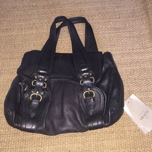 Abaco Black Leather Mini Bag